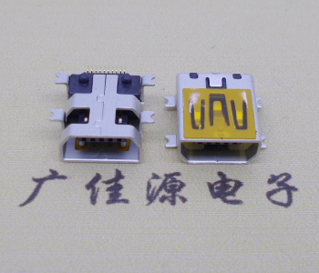 淄博迷你USB插座,MiNiUSB母座,10P/全贴片带固定柱母头