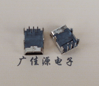 淄博Mini usb 5p接口,迷你B型母座,四脚DIP插板,连接器