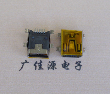 淄博MINI USB 5P 接口 母座 全贴带麦拉 高9.6带0.9柱子