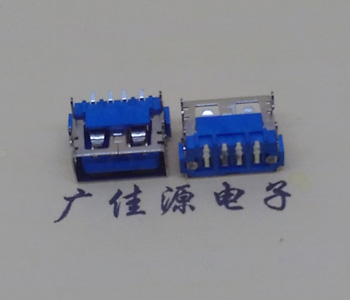 淄博AF短体10.0接口 蓝色胶芯 直边4pin端子SMT