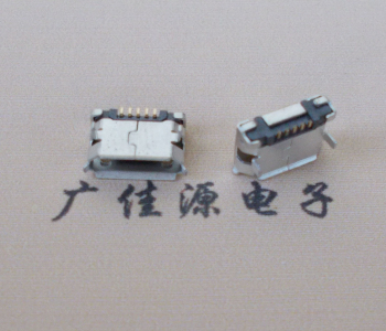 淄博Micro USB卷口 B型(无柱）插板脚间距6.4普通端子