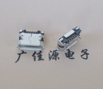 淄博Micro USB 5pin接口 固定脚距6.4插板有柱卷边