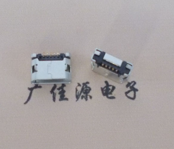 淄博MICRO USB接口 90度卧式母座 插板有柱直边