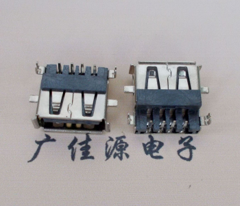 淄博AF USB母座90度 DIP沉板3.9/4.9 耐高温有卷边