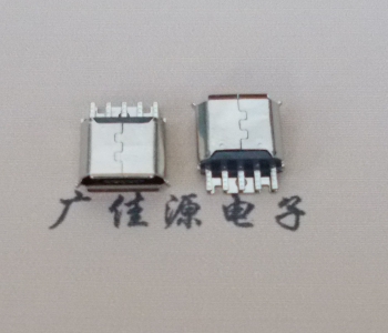 淄博Micro USB母座 防水接口焊线夹板式悬空翻边