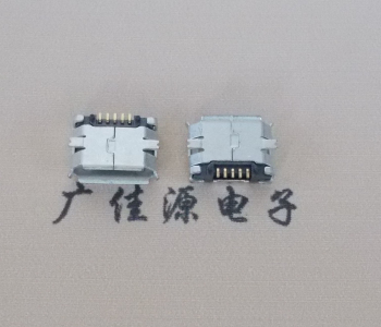 淄博MICRO USB 5Pin母座 贴板封装接口 卷边镀雾锡