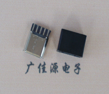 淄博麦克-迈克 接口USB5p焊线母座 带胶外套 连接器