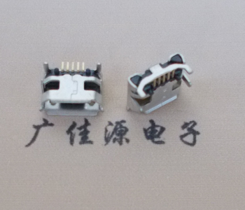 淄博Micro USB母座牛角间距7.2x6.6mm加长端子定位柱