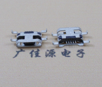 淄博MICRO USB 5PIN接口 沉板1.6MM 四脚插板无导位