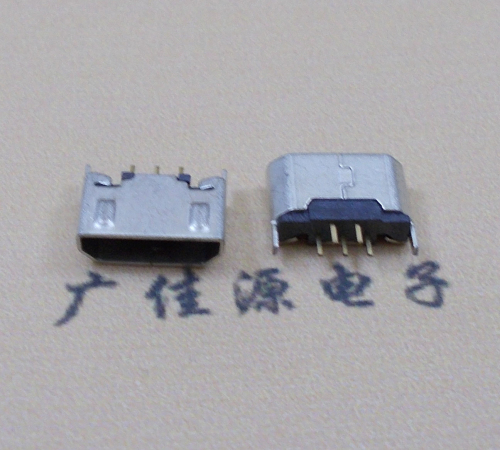 淄博迈克USB 180度母座5p直插带地脚1.5端子直口