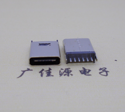 淄博直立式插板Type-C6p母座连接器高H=10.0mm