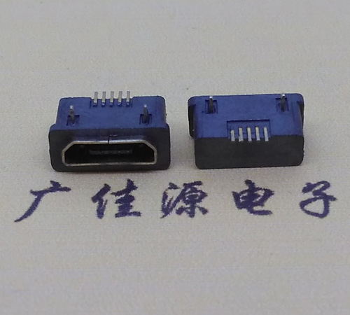 淄博MICRO USB5p防水接口 90度卧式 两脚插板牢固
