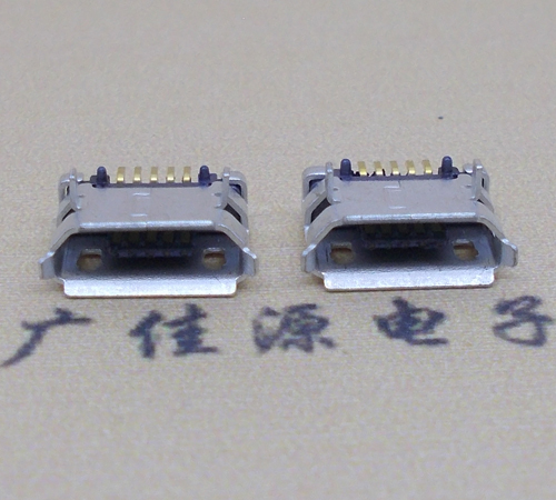 淄博高品质Micro USB 5P B型口母座,5.9间距前插/后贴端SMT