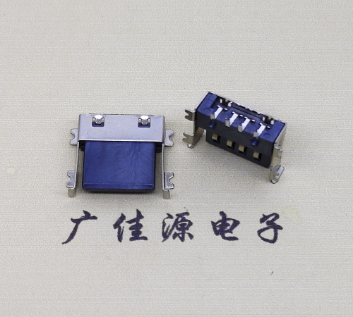 淄博薄胶芯母座 USB2.0卧式贴板A母10.0短体尺寸